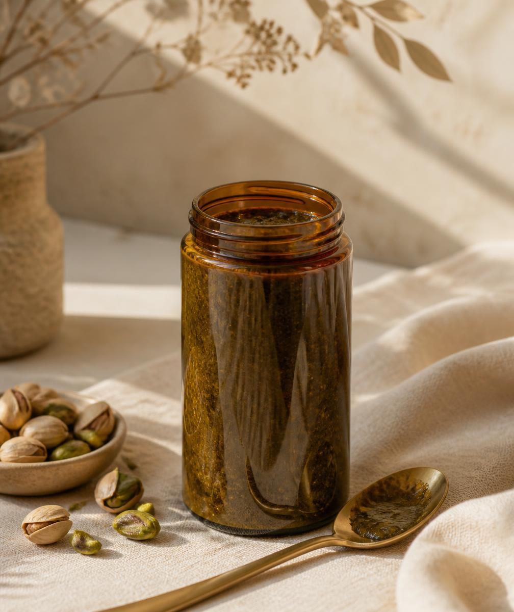 Torréfié — slow-roasted Anatoria pistachio paste jar