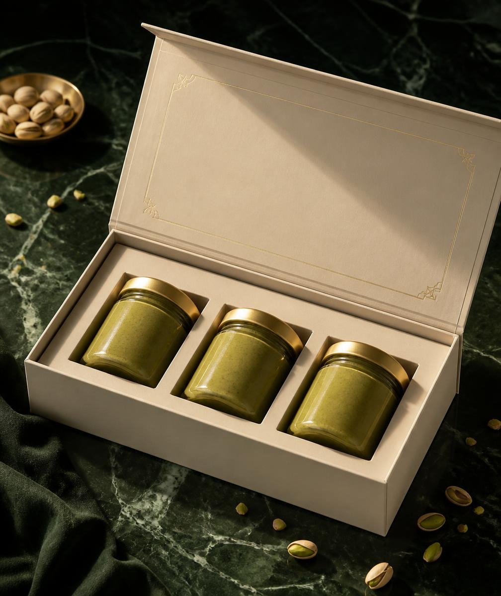 Coffret Trio — three jar gift case